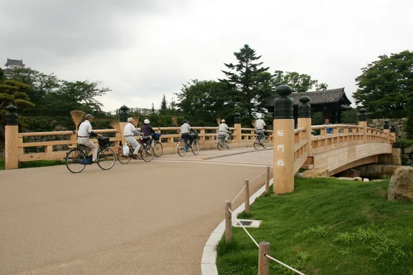 Híd Himeji vár, Japán — Stock Fotó