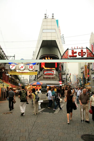 Quartier commerçant occupé - Tokyo City, Japon — Photo