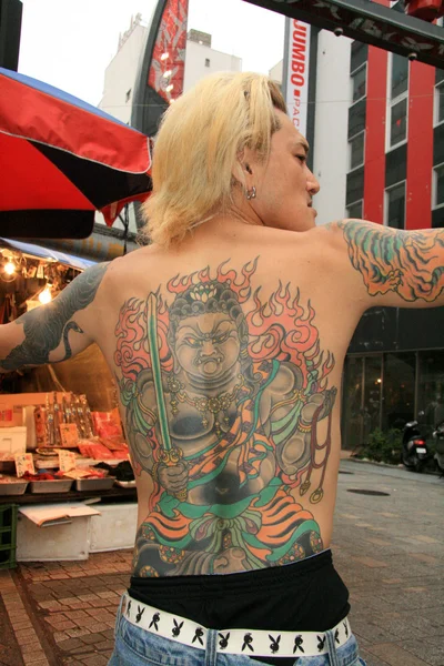 문신에 미친 남자-도쿄, 일본 — 스톡 사진