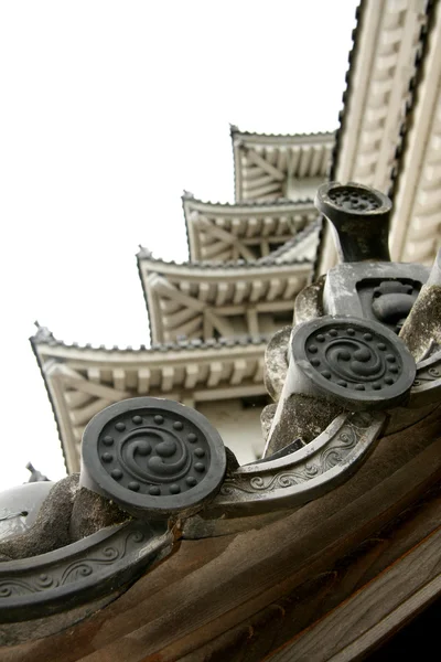 Střešní detail - hrad himeji, Japonsko — Stock fotografie
