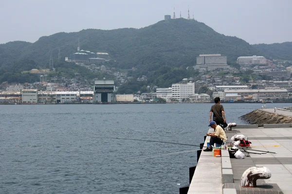 在海港-长崎市、 日本捕鱼 — 图库照片