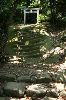 Tapınak giriş - Iriomote jima Adası, okinawa, japan