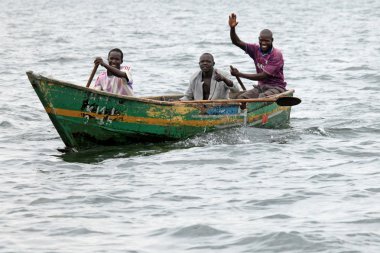 Fishing Boat - Wildlife Sanctuary - Uganda clipart