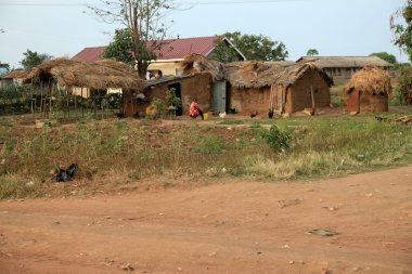 çamur kulübe - soroti, uganda, Afrika