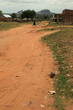 toprak yol - uganda, Afrika
