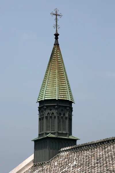 Церковь на крыше - Оура, Нагасаки, Япония — стоковое фото