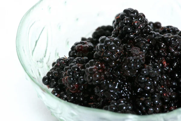 Bowl of Fresh Blackberries - Healthy Eating — Stock Photo, Image