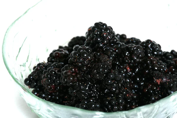 Bowl of Fresh Blackberries - Healthy Eating — Stock Photo, Image