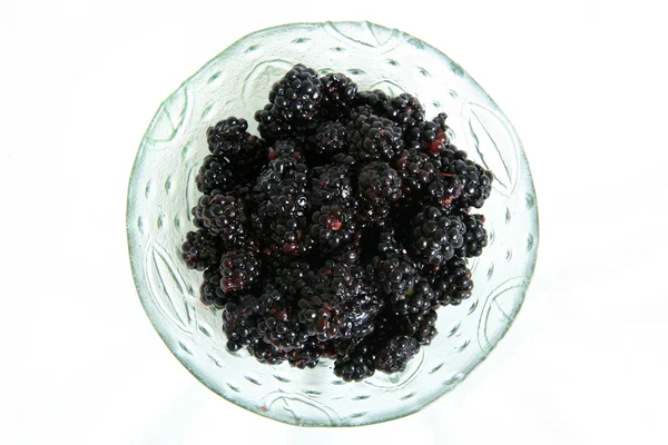 Bowl of Fresh Blackberries - Healthy Eating — Stock Photo, Image