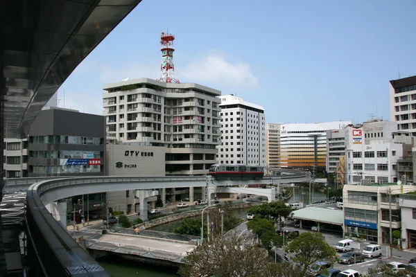 Ουρανός τρένο - πόλη του naha okinawa, Ιαπωνία — Φωτογραφία Αρχείου