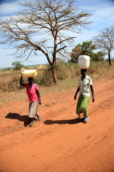 Unbefestigte straße - uganda, afrika — Stockfoto