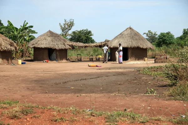 Onverharde weg - Oeganda, Afrika — Stockfoto