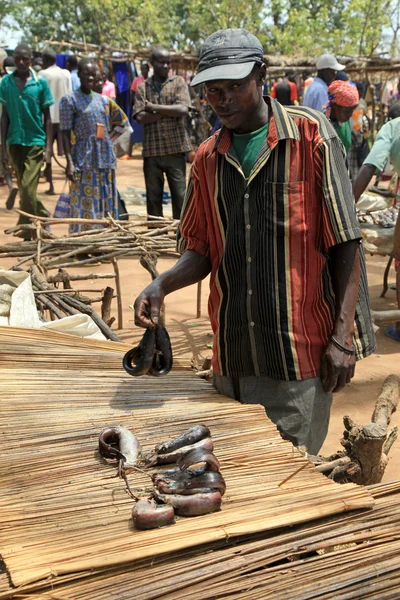 Místní trh uganda, Afrika — Stock fotografie