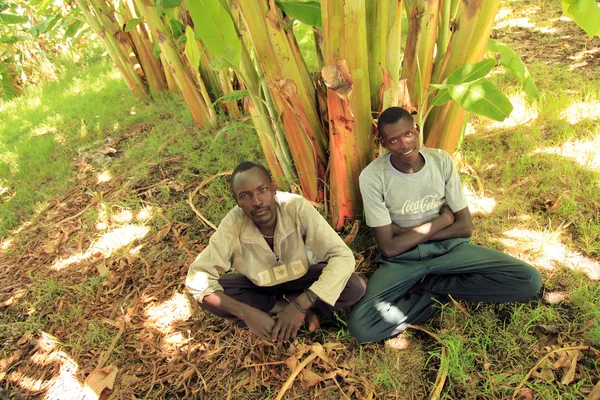 Pueblo pesquero flotante Uganda, África — Foto de Stock