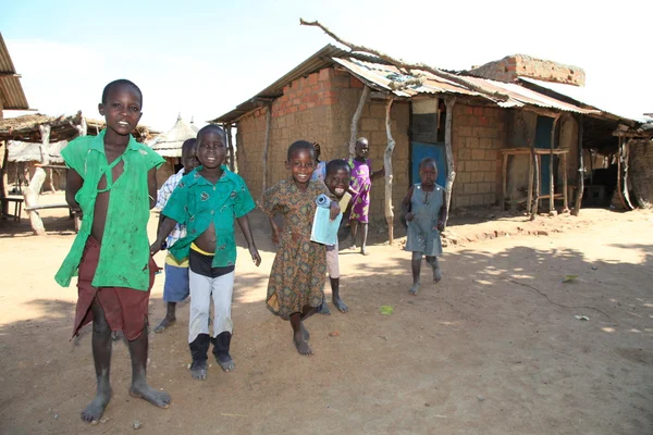 Aketa camp - byn, uganda, Afrika — Stockfoto