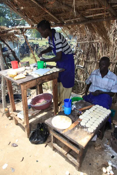 Lokalnym rynku uganda, Afryka — Zdjęcie stockowe