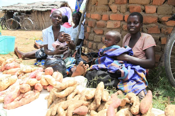 Lokalnym rynku uganda, Afryka — Zdjęcie stockowe