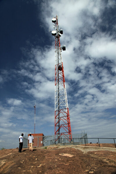 Cellphone Signal Tower - Abela Rock, Uganda, Africa