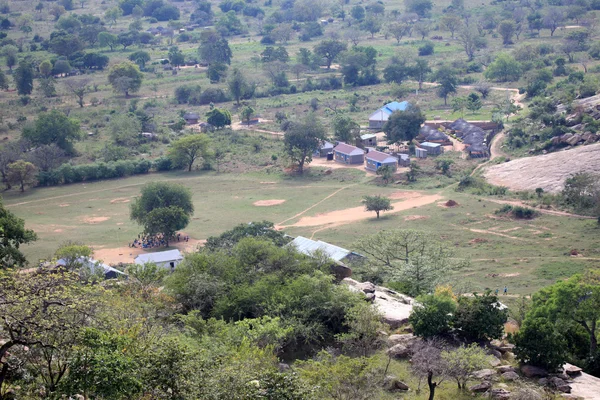 School at Abela Rock, Uganda, Africa Stock Photo