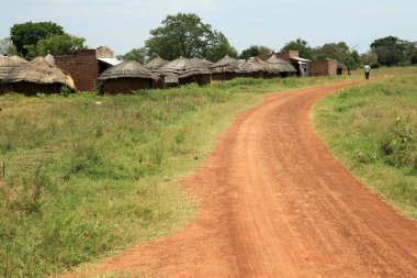 toprak yol - uganda, Afrika
