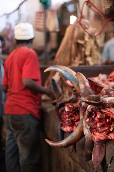 Fleischmarkt, Tansania — Stockfoto