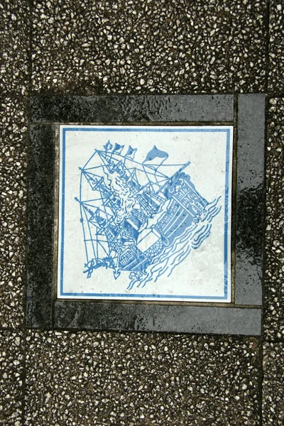 艺术地板瓷砖-横滨，日本 — 图库照片