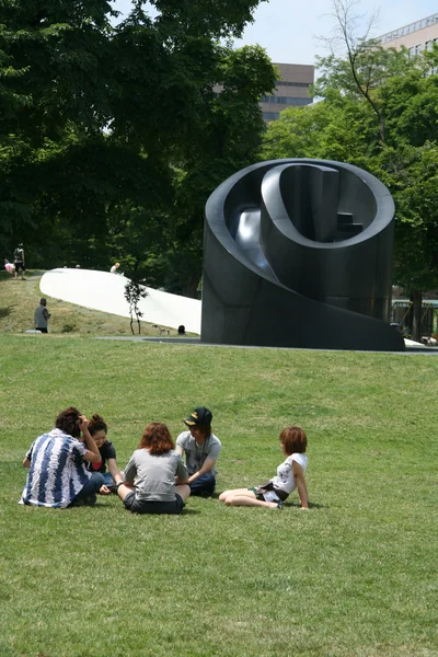 Odori park, stadt sapporo, japan — Stockfoto