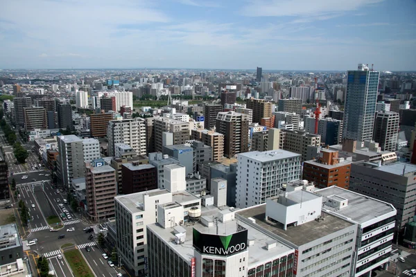 Paisaje urbano de Sapporo, Sapporo, norte de Japón — Foto de Stock