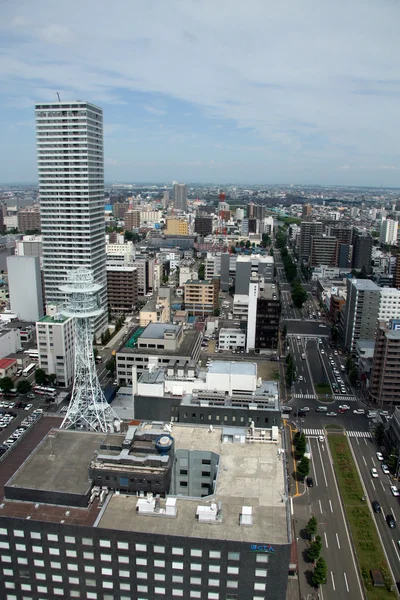 Paisaje urbano de Sapporo, Sapporo, norte de Japón — Foto de Stock