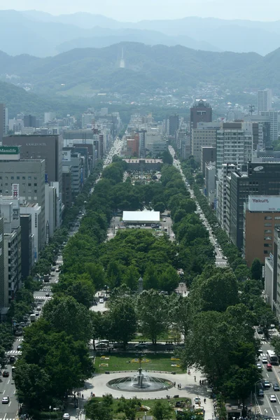 Odori park, sapporo city, Japonsko — Stock fotografie