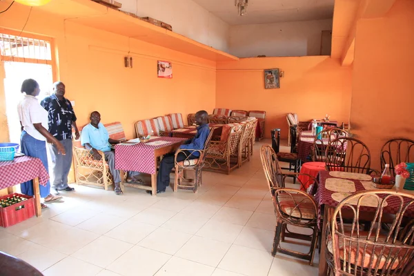 Hotel-restaurant i uganda — Stockfoto