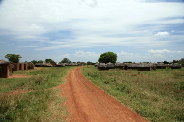 Polní cesta - uganda, Afrika — Stock fotografie