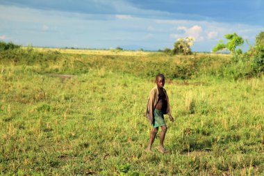 çayır, göl anapa - uganda, Afrika