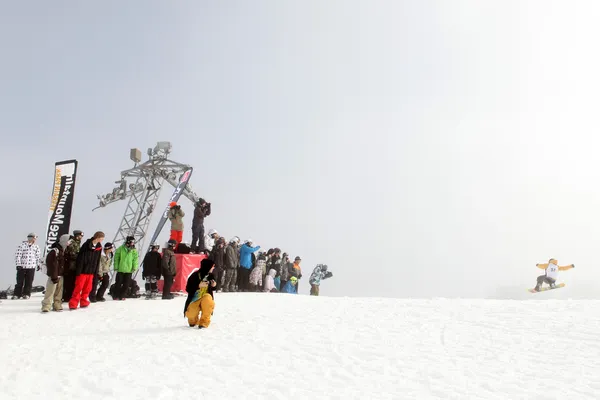 VANCOUVER - 28 de marzo: Quiksilver Snowboard Snowboard Comp —  Fotos de Stock