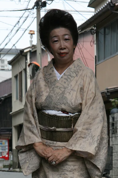 Pani gejsz w Kioto, Japonia — Zdjęcie stockowe