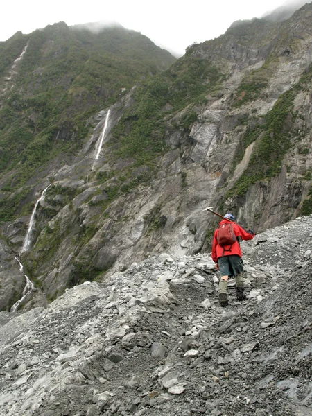 Płynącej wody - franz josef glacier, Nowa Zelandia — Zdjęcie stockowe