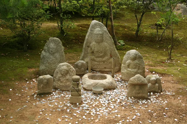 Ogród skalny - kinkakuji świątyni, Kioto, Japonia — Zdjęcie stockowe