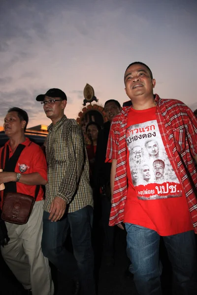 Bangkok - Aralık 10: Kırmızı gömlek protesto gösteri - Tayland — Stok fotoğraf