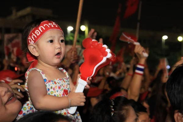 Bangkok - Dec 10: Czerwone koszule demonstrację protestu - Tajlandia — Zdjęcie stockowe