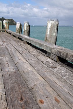 ahşap dock - rangitoto Adası, Yeni Zelanda