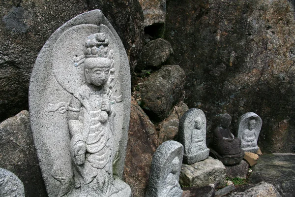 Каменная фигура - гора Мисен, Миядзима, Япония — стоковое фото