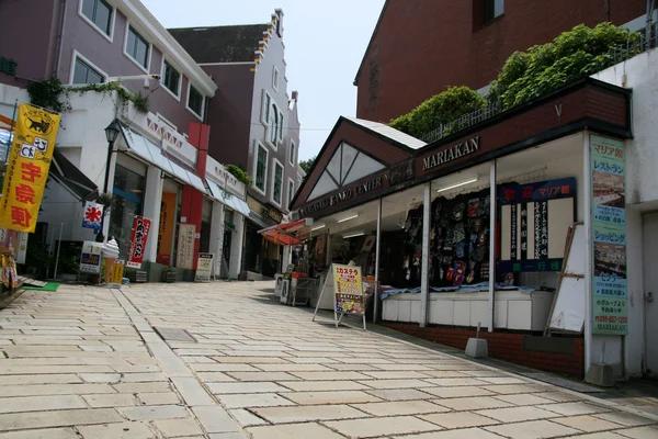 Geplaveide straat - nagasaki city, japan — Stockfoto