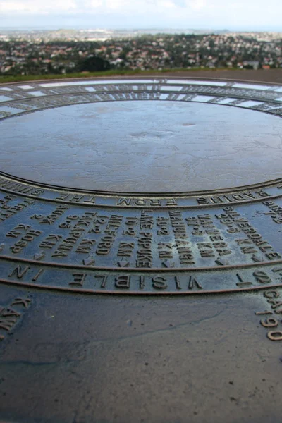 Gráfico Brújula - Mt Eden, Aukland, Nueva Zelanda — Foto de Stock