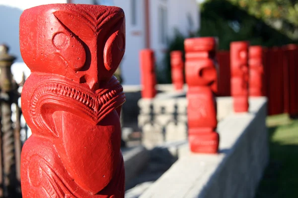 Maori-Schnitzerei - Maori-Kultur in Neuseeland — Stockfoto