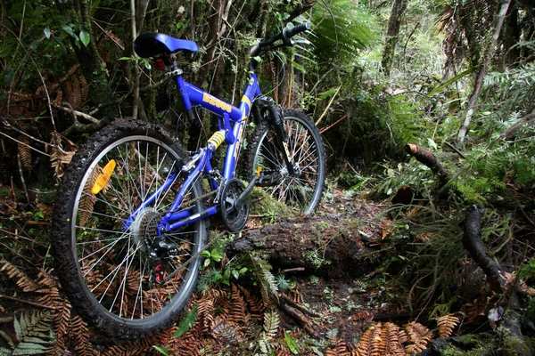 Horská cyklistika - tongariro national park, Nový Zéland — Stock fotografie