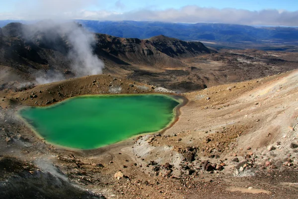 Smaragdgrüner See - Tongariro Nationalpark, Neuseeland — Stockfoto