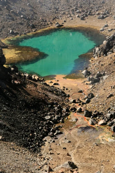 Lago Verde Smeraldo - Parco Nazionale del Tongariro, Nuova Zelanda — Foto Stock