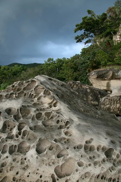 岩石形成-西表岛岛、 冲绳岛、 日本 — 图库照片