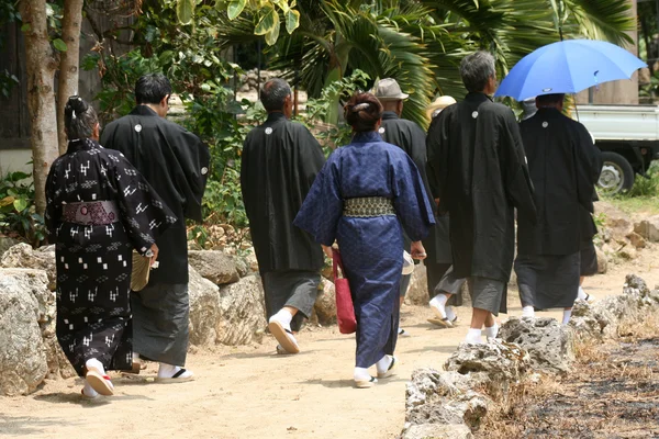 Worship in Temple -Taketomi Island , Okinawa, Japan — Stock Photo, Image