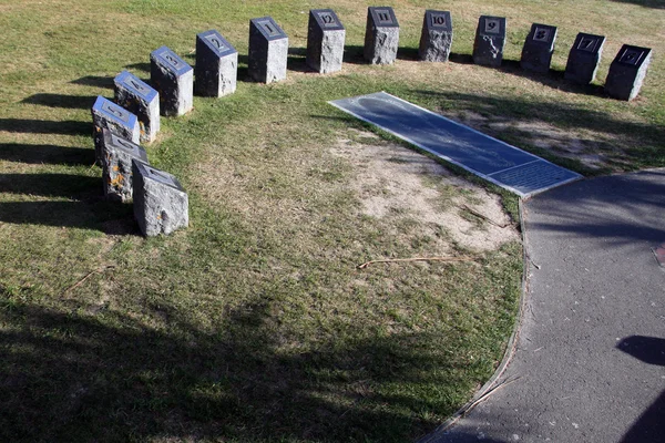 Sun dial - botanické zahrady, wellington, Nový Zéland — Stock fotografie